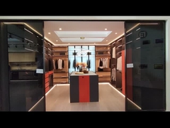 Fadior Elegance Custom Made Walk In Closet Grain Kayu Dengan Solusi Penyimpanan Berbagai