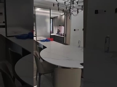 Lemari dapur modern stainless steel dengan Kuarsa mewah