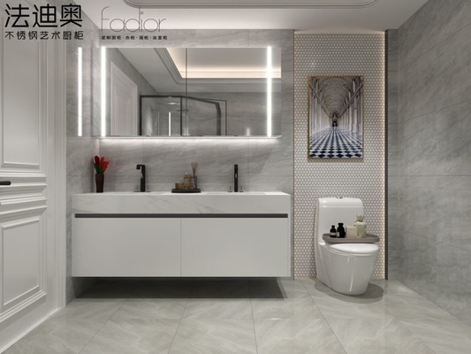 Stylish Modern Minimalist Wall Mounted Vanity Cabinet tahan kelembaban tahan karat
